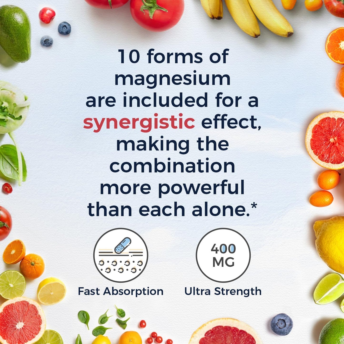 Vitalitown 10 in 1 Magnesium Complex Supplement - 400mg Elemental Magnesium Chelated with Glycinate, Citrate, Malate, Taurate & More - for Sleep Heart Energy - Non-GMO, Vegan, 90 Caps Vitalitown buy supplements Au