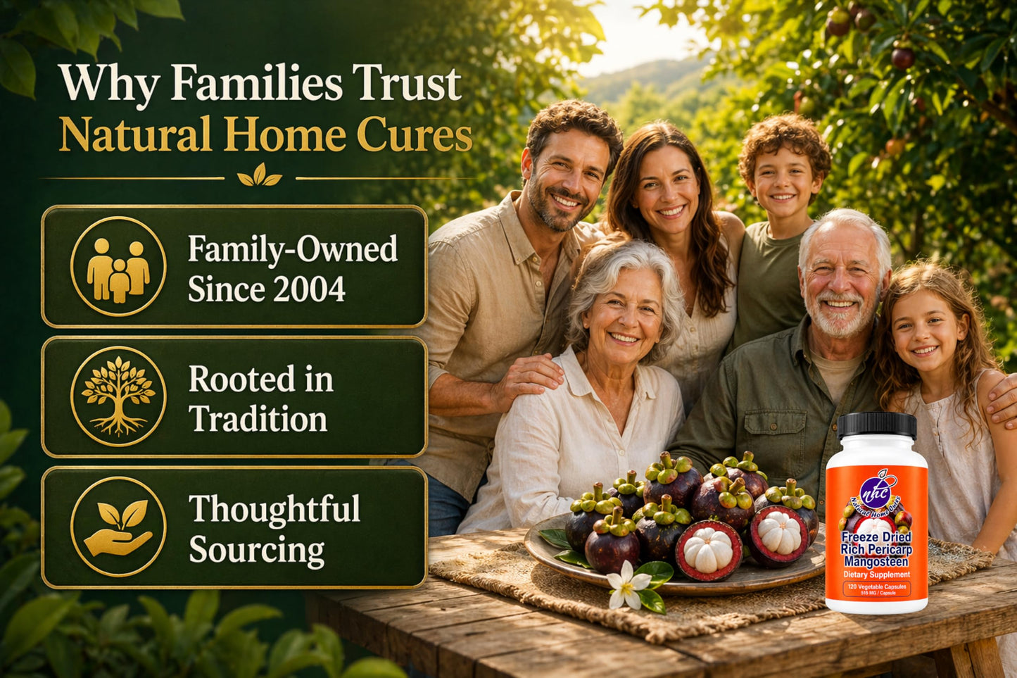 Natural Home Cures Freeze-Dried Mangosteen Rich Pericarp Capsules – 56+ Xanthones & Flavonoids, High ORAC Antioxidant Support, 515 mg, 120 Vegan Capsules Natural Home Cures buy supplements Au