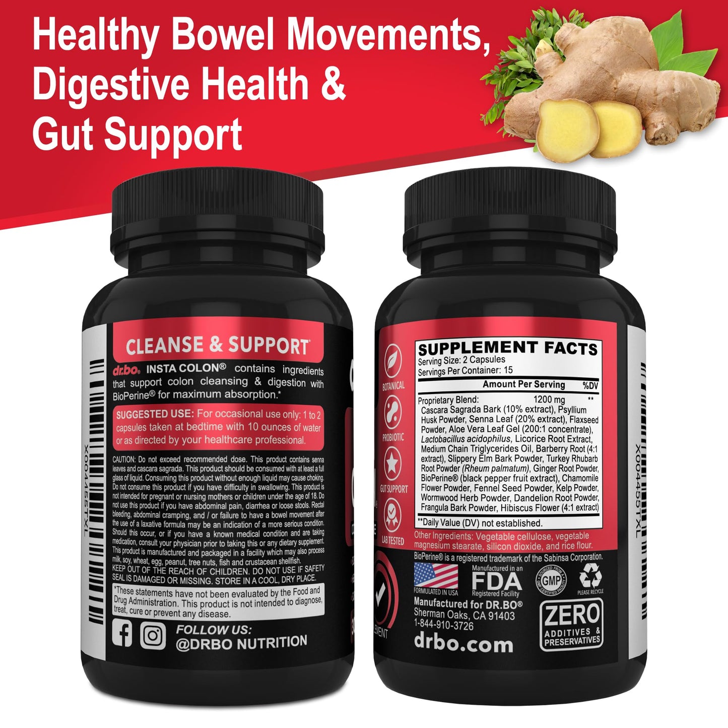 Colon Cleanser Detox for Weight Flush - 15 Day Colon Cleanse Pills Poop for Women Men - Fast Natural Laxative, Bowel Movement Supplements Intestinal Health Body