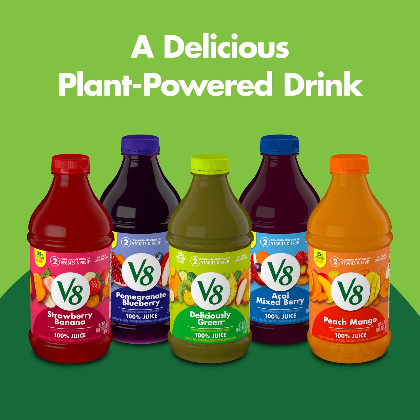V8 Blends 100% Juice Pomegranate Blueberry Juice, Fruit and Vegetable Juice Blend, 46 Fl Oz Bottle (Pack of 2) V8 buy supplements Au