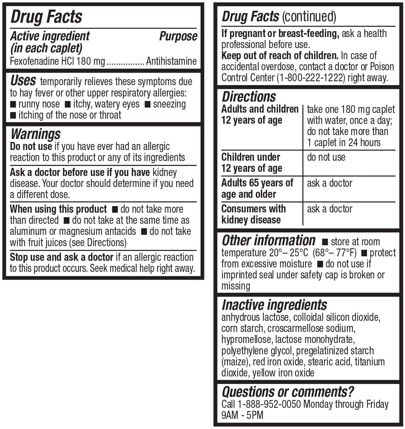 HealthA2Z Fexofenadine Hydrochloride 180mg, Antihistamine for Allergy Relief, 24-Hour Antihistamine for Allergy Relief (120 Count (Pack of 1)) HealthA2Z buy supplements Au