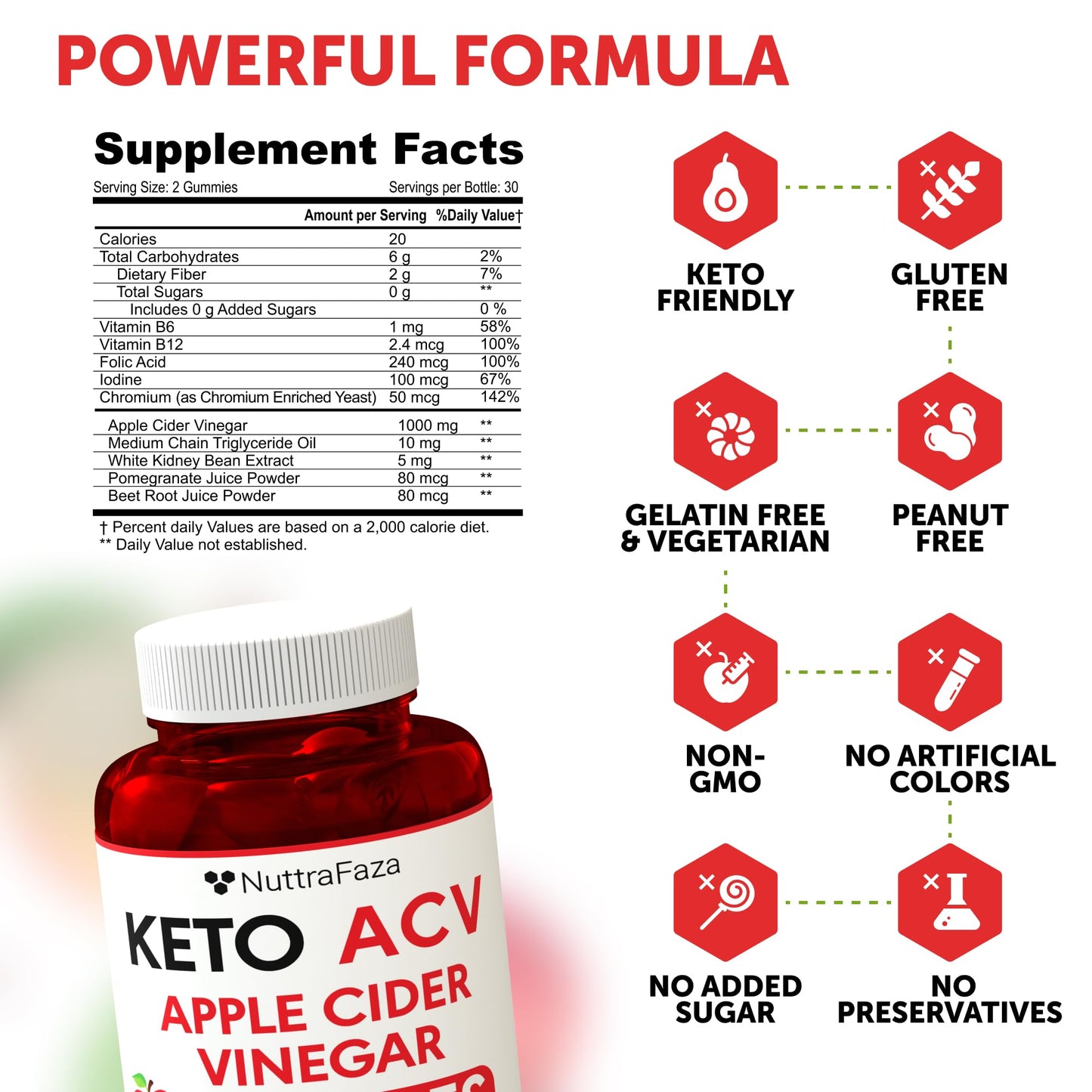 Keto ACV Gummies Advanced - ACV Keto Gummies for Women and Men - Keto Gummies Supplement - Detox & Cleanse, Digestion