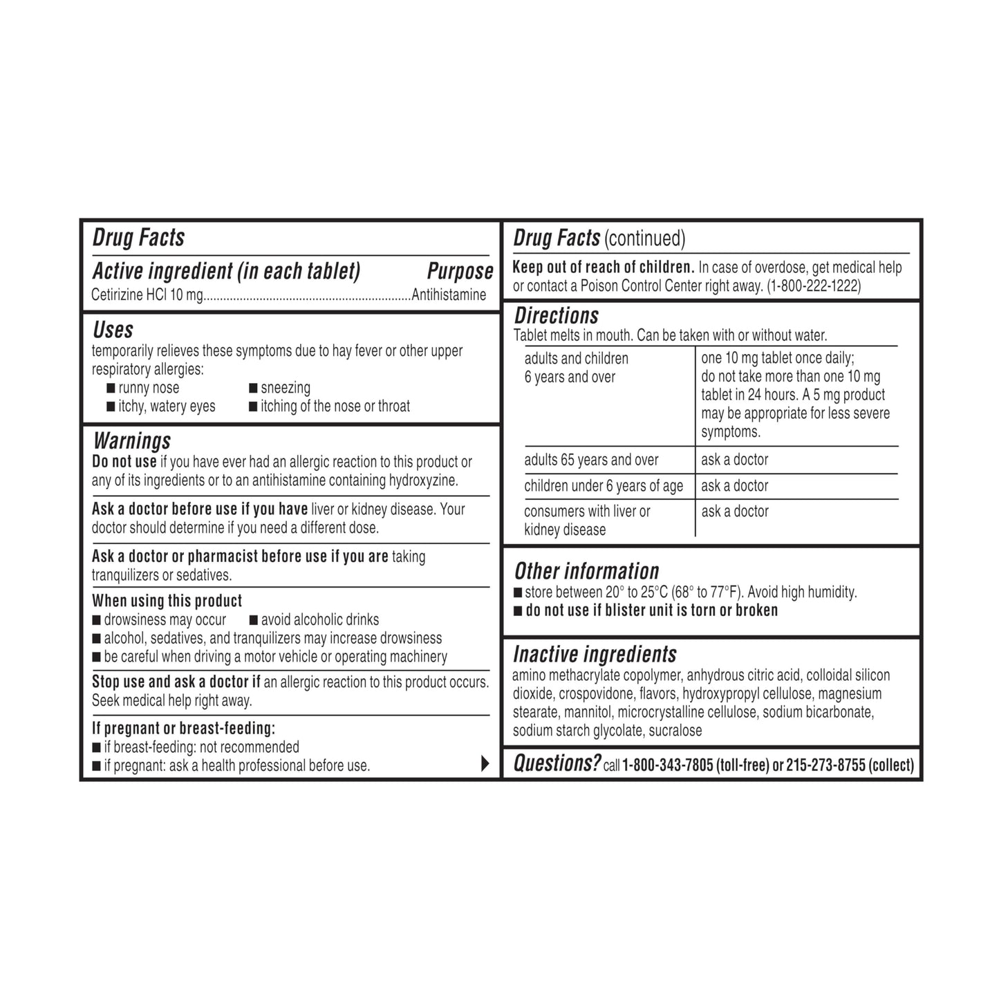 Zyrtec 24 Hour Dye-Free Allergy Relief Dissolve Tablets with 10 mg Cetirizine HCl, Citrus Flavored Antihistamine Allergy Medicine Helps Relieve Sneezing, Runny Nose, & Itchy Eyes, 24 ct Zyrtec buy supplements Au