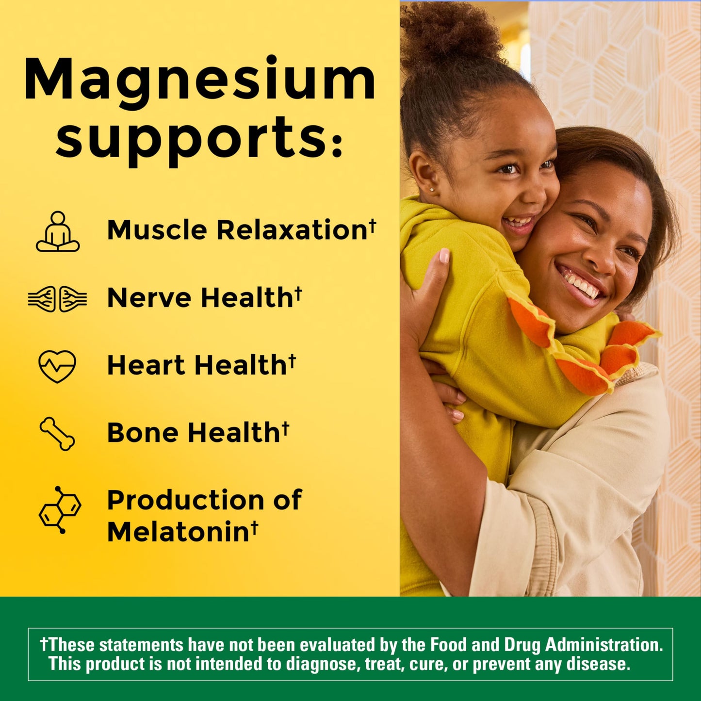 Nature Made High Absorption Magnesium Citrate 200 mg per serving, Magnesium Supplement for Muscle, Nerve, Bone and Heart Support