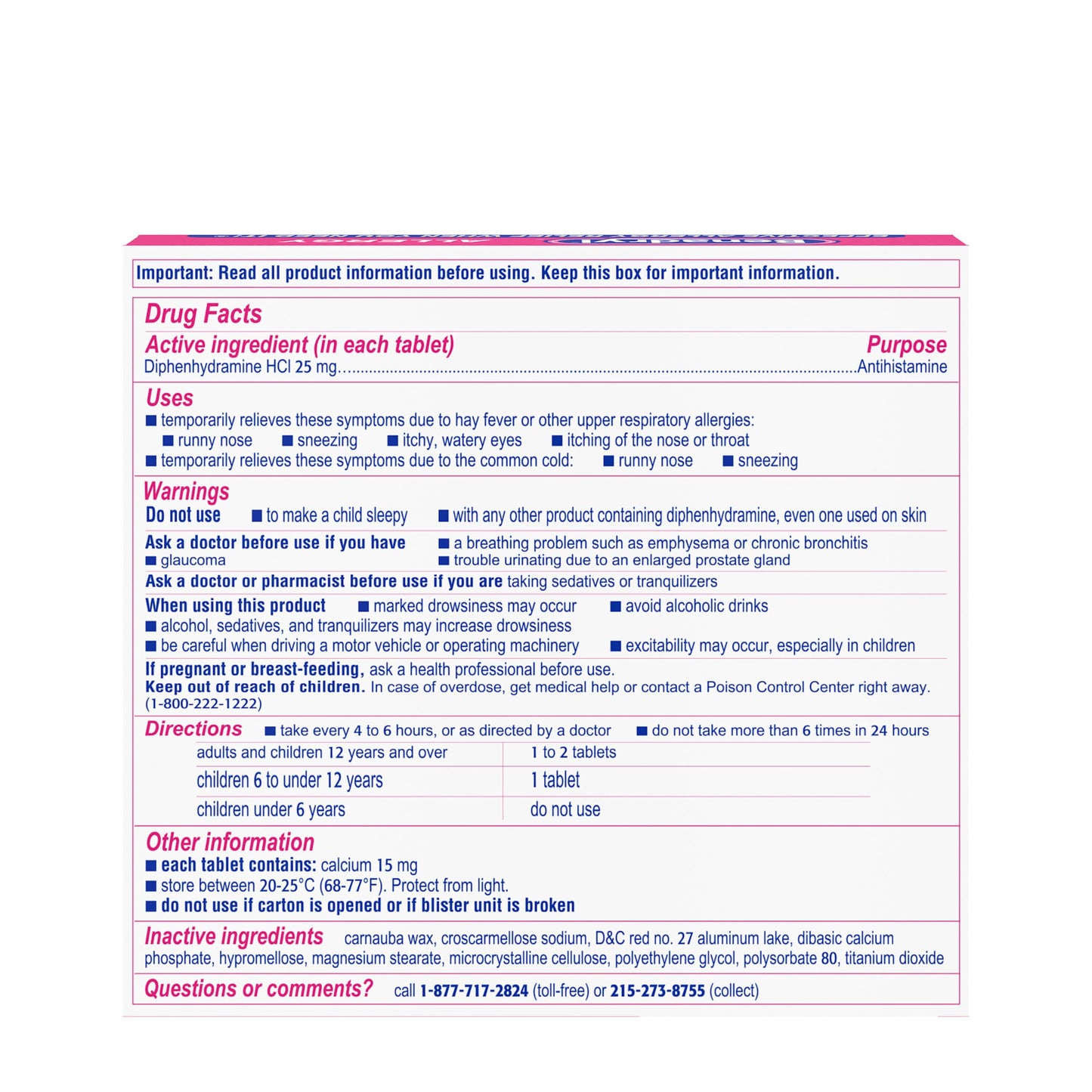 Benadryl Ultratabs Allergy Relief Medicine, 25 mg Diphenhydramine HCl Antihistamine Tablets For Relief of Cold & Allergy Symptoms Like Sneezing, Runny Nose, & Itchy Eyes & Throat, 24 ct Benadryl buy supplements Au