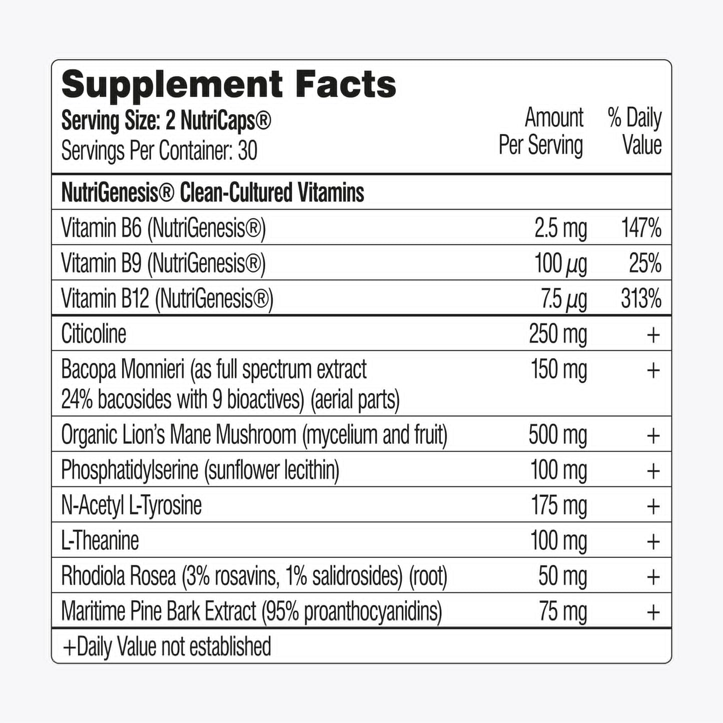 Mind Lab Pro® MLP® v4 Universal Booster Supplement for Focus, Memory, Clarity, Energy - 60-Count - Plant-Based, Naturally Sourced Memory Vitamins