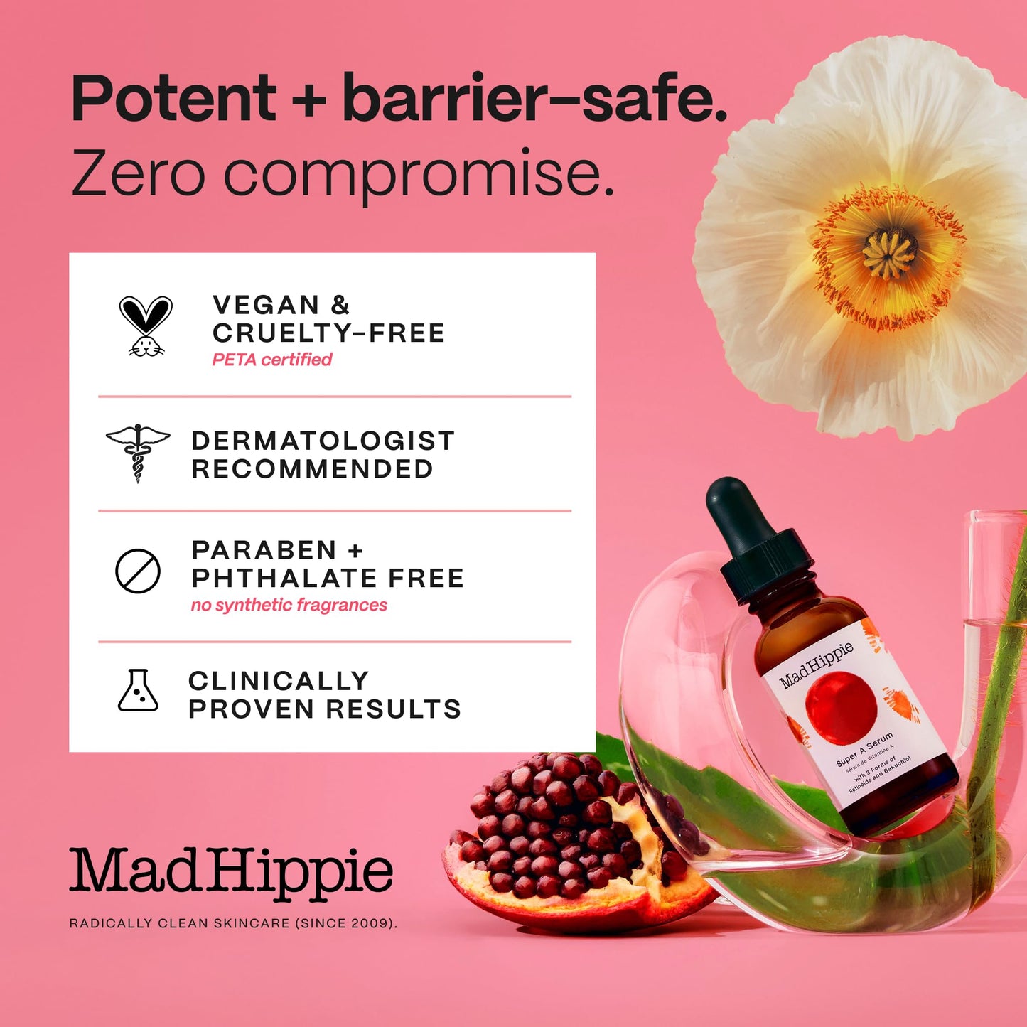 Mad Hippie Super A Retinol Serum for Face – Potent Skin Repair & Anti-Aging Serum with 3 Retinoids, Bakuchiol
