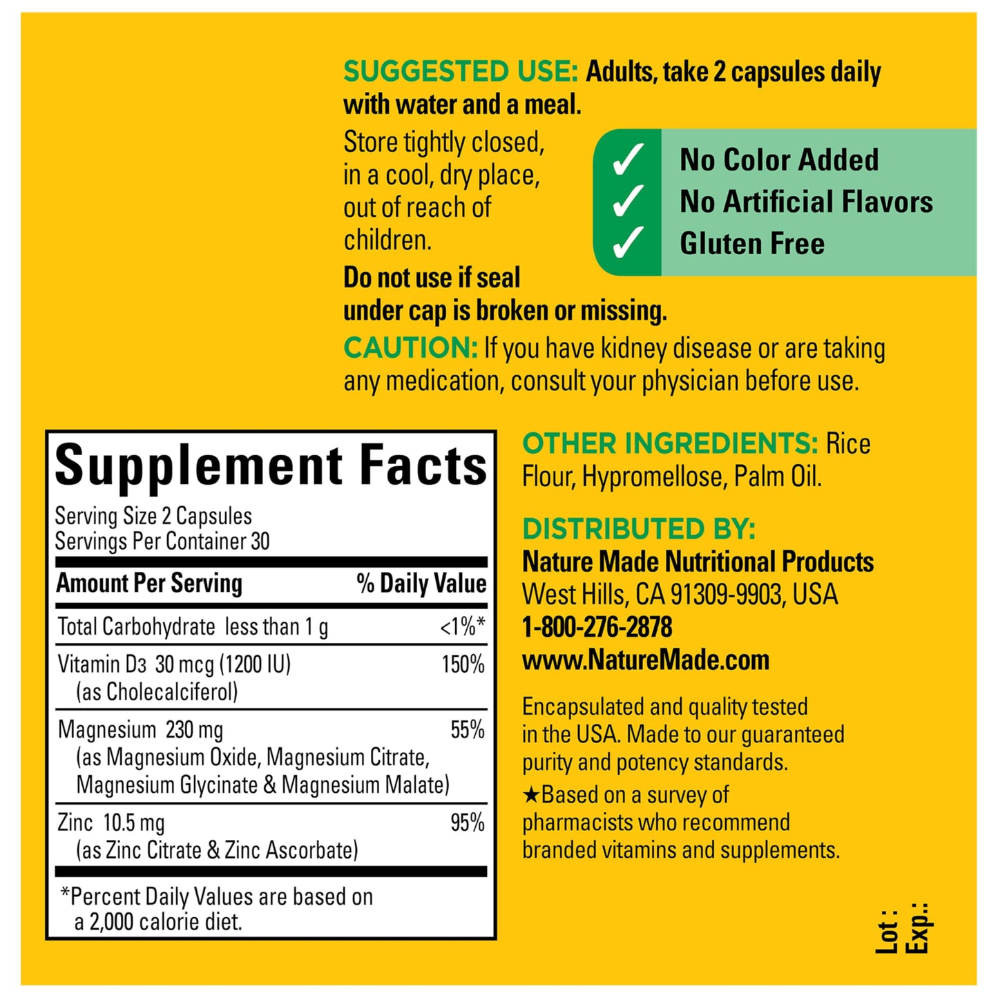 Nature Made Magnesium Complex Supplement with Vitamin D & Zinc for Immune Support, Magnesium Glycinate, Malate, Citrate & Oxide for Muscle, Nerve, Heart & Bone Support, 60 Capsules, 30 Day Supply Nature Made buy supplements Au