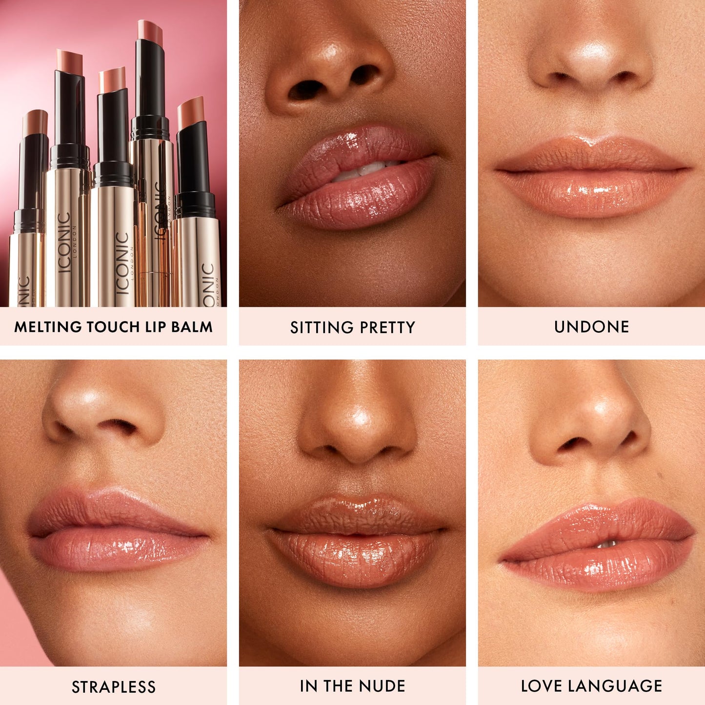 ICONIC LONDON Melting Touch Lip Balm | Hydrating Lip Balm, Non Sticky, Sheer Wash of Colour, Cruelty Free, Vegan Makeup (Love Language) 0.10 Fl oz ICONIC LONDON buy supplements Au