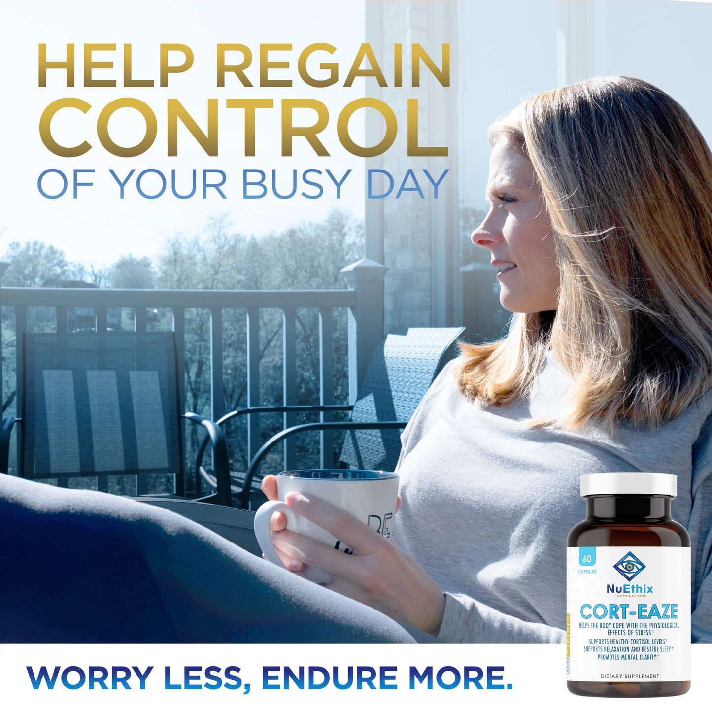 NuEthix Formulations Relaxation Supplement Bundle: Cort-Eaze Cortisol-Control Supplement, 60 Capsules, 30 Servings and Relax Liposomal, 2 Fluid Ounces, 30 Servings NuEthix Formulations buy supplements Au