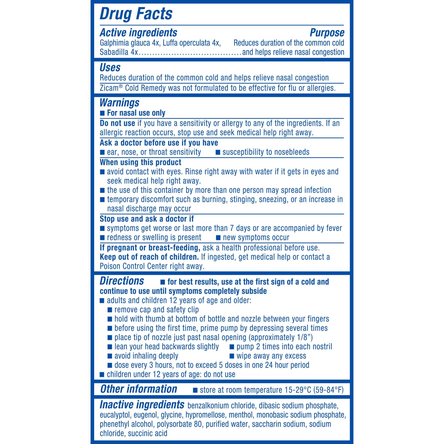 Zicam Cold Remedy No-Drip Nasal Spray with Cooling Menthol & Eucalyptus, Homeopathic, Zinc-Free, Pre-Cold Medicine, Shortens Cold Duration, 0.5 Ounce Zicam buy supplements Au