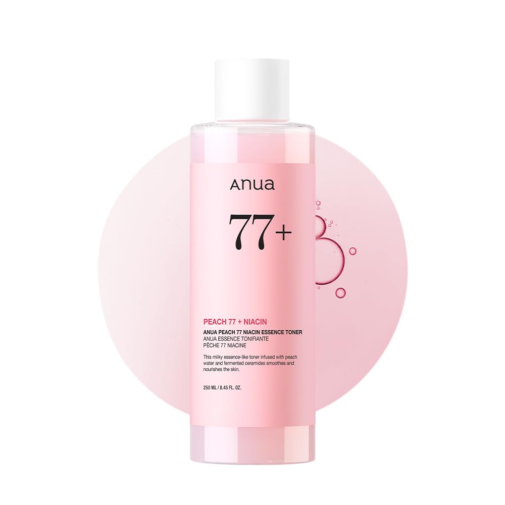 Anua Peach 77 Niacin Essence Toner, Gentle Exfoliating & Radiant Facial Essence, Hydrating & Soothing Toner, Niacinamide, Ceramide, Panthenol