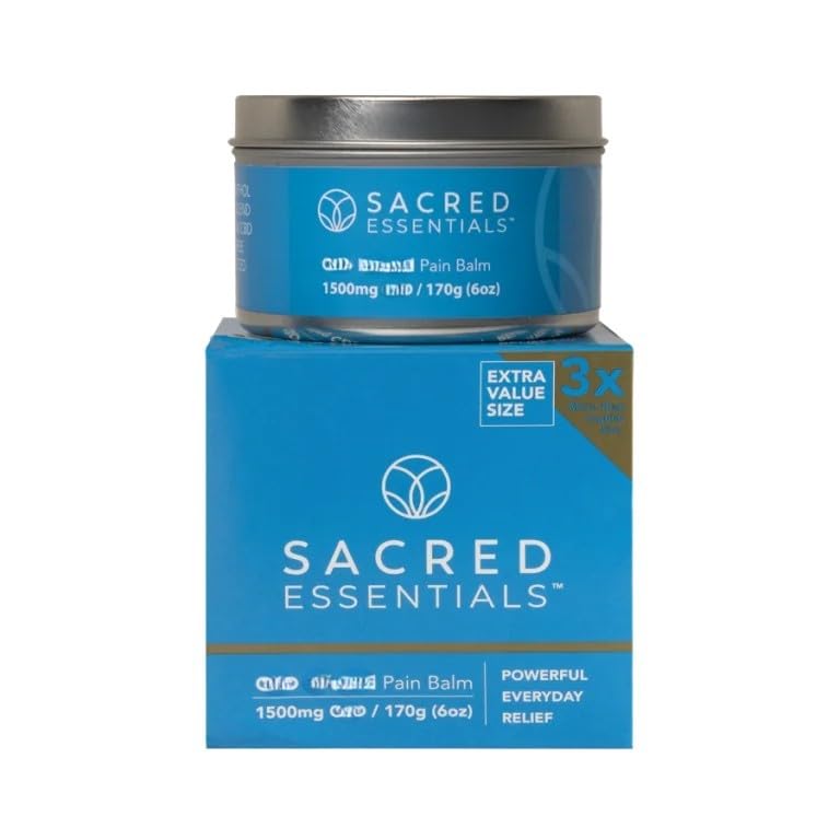 Sacred Essentials™ Extra Strength Hemp Cream, 6 oz, 1500 mg - Ideal for Muscles, HIPS, Joints, Neck, Back, Elbows, Fingers, Hands, and Knees. Made in USA Sacred EssentialsBuy Supplements Australia