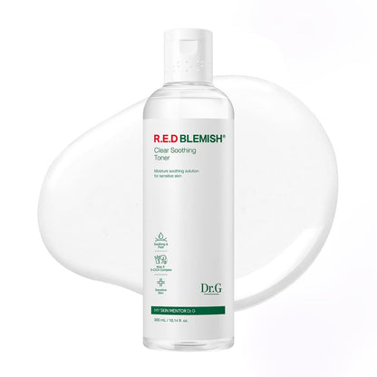 Dr. G R.E.D. Blemish Clear Soothing Toner - Korean Soothing Toner for Glowing Skin - Soothes Irritation Clear Skin - Mild Exfoliant