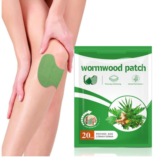 NiTa HyHy Wormwood Knee Pain Patches,Herbal Knee Patches for Pain Relief Extra Strength,Sciatica Pain Relief,for Knee, Back, Neck, Shoulder,20 Count NiTa HyHyBuy Supplements Australia