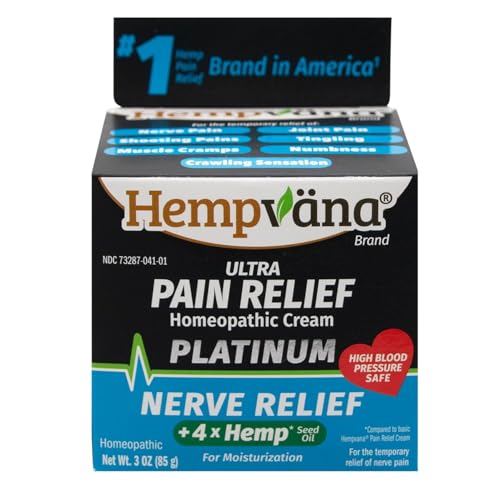 Hempvana Platinum Ultra-Strength Nerve Relief Cream w/100% Pure Hemp Seed Oil, AS-SEEN-ON-TV, Relieves Nerve Pain, Shooting Pain, Tingling, Muscle Cramps, Joint Pain, Tingling, Crawling Sensations HempvanaBuy Supplements Australia
