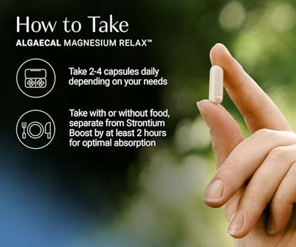 AlgaeCal Magnesium Relax™ - Chelated Magnesium with Ashwagandha for Sleep & Stress - Glycinate, Malate, Citrate - Sleep, Mood, & Cortisol Support (4 Months Supply) ALGAECALBuy Supplements Australia