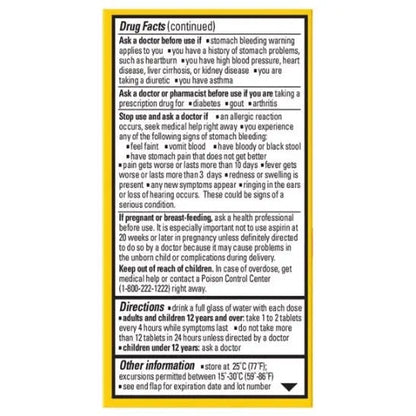 Ecotrin Safety Coated Aspirin Arthritis Pain Reliever Tablets, Regular Strength, NSAID 325 mg, 125 ct (Pack of 2) EcotrinBuy Supplements Australia