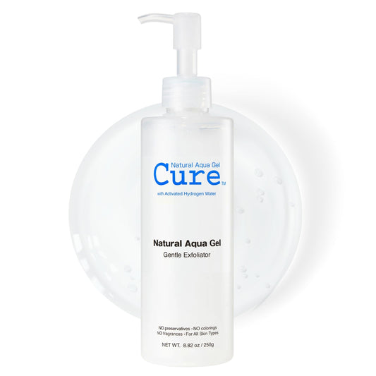 Cure by Toyo | Aqua Gel Gentle Exfoliator | Clear and Softer Skin | Non-Abrasive Face and Body Cleanser | Sensitive Skin | Big Size 8.82oz NATURAL AQUA GEL CURE buy supplements Au