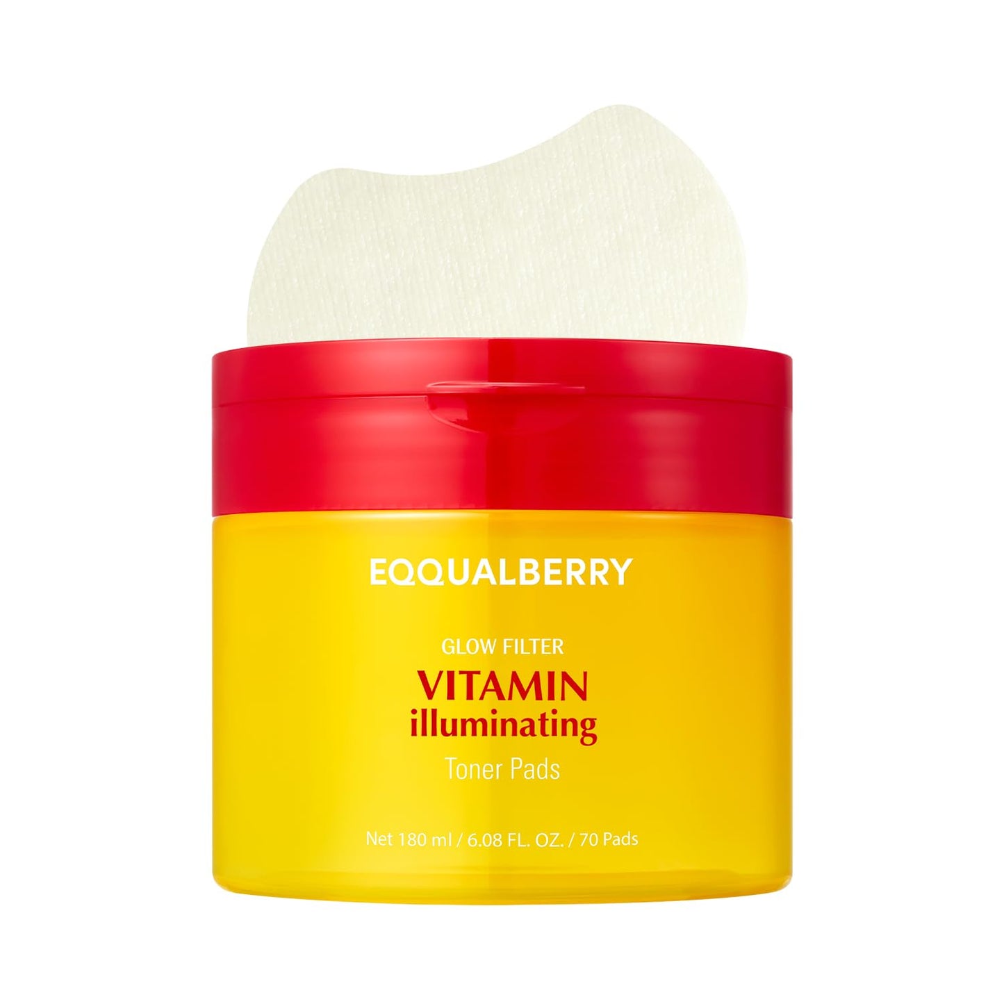 EQQUALBERRY Vitamin Illuminating Toner Pads | Niacinamide 2% + Brightening Vitamin C-Peptide | Hydrating Exfoliating Multi Pads & Dark Spot Remover