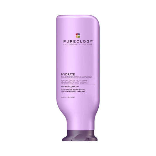 Pureology Hydrate Conditioner - For Dry or Color Treated Hair, Nourishing Conditioner to Restore Moisture and Seal in Hydration, Vegan, 9 Fl Oz