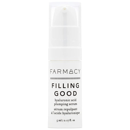 Farmacy Hyaluronic Acid Serum for Face - Filling Good Face Serum with Vegan Collagen Peptides - Helps Smooth Fine Lines + Wrinkles