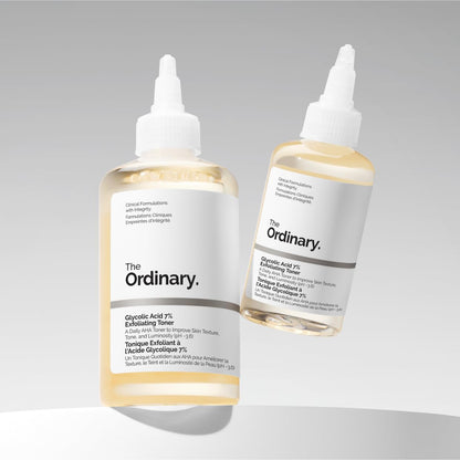 The Ordinary Glycolic Acid 7% Exfoliating Toner, Brightening and Smoothing Daily Toner for More Even-Looking Skin Tone, 3.4 Fl Oz (Pack of 2)