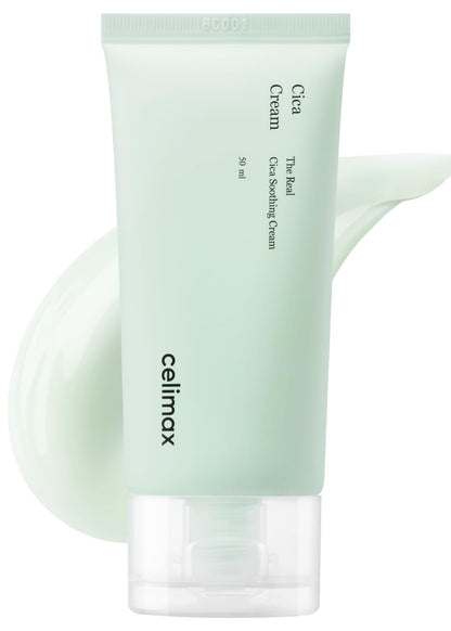 celimax The Real Cica Soothing Cream | with Fresh Cica Extract, Oil Free, Hydrating, Moisturizing, Calming, Dry Oily Combination Sensitive Skin,