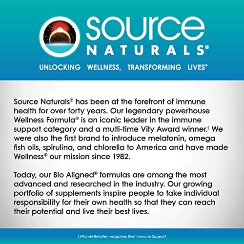 Source Naturals Wellness Formula Bio-Aligned Vitamins & Herbal Defense for Advanced Immune Support* - Dietary Supplement & Immunity Booster - 120 Capsules Source NaturalsBuy Supplements Australia