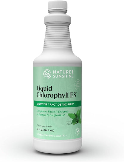 Nature's Sunshine Liquid Chlorophyll Extra Strength - Immunity Support, Detox & Cleanse, Chlorophyll Liquid Drops with Spearmint Oil,