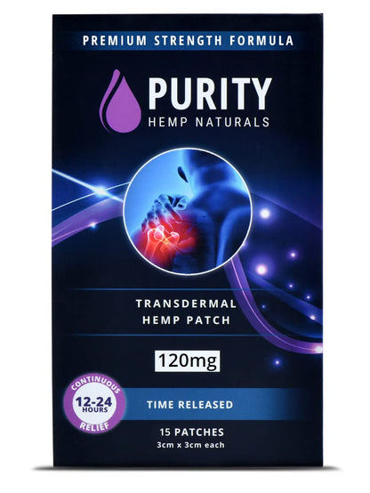 Body Discomfort Patch 120 mg - 15 ct (8 mg ea.) Lasts 24 Hours. Sweat & Water Resistant. Convenient & Discreet. For Use On Any Part Of The Body. Plant-Based Extended-Release Patch Purity Hemp NaturalsBuy Supplements Australia