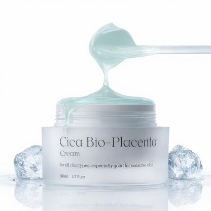 NATURAL DERMA PROJECT NDP Cica Cream - Gel Face Moisturizer for Sunburn Relief, lightweight Korean Moisturizer for Sensitive Skin, Centella Asiatica,