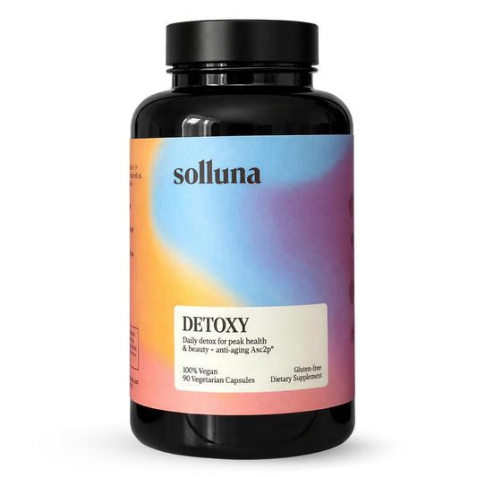 Solluna by Kimberly Snyder Oxygenated Magnesium Colon Cleanse with Asc2P — Gentle Detoxification and Bloating Relief — Fast Acting, Non-Laxative Detox