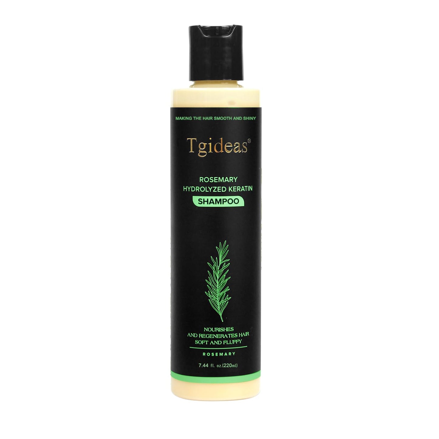 Tgideas Organic Rosemary Hair Growth Shampoo for Women and Men-Natural Thickening & Strengthening Shampoo with Hydrolyzed Keratin