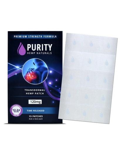 Body Discomfort Patch 120 mg - 15 ct (8 mg ea.) Lasts 24 Hours. Sweat & Water Resistant. Convenient & Discreet. For Use On Any Part Of The Body. Plant-Based Extended-Release Patch Purity Hemp NaturalsBuy Supplements Australia