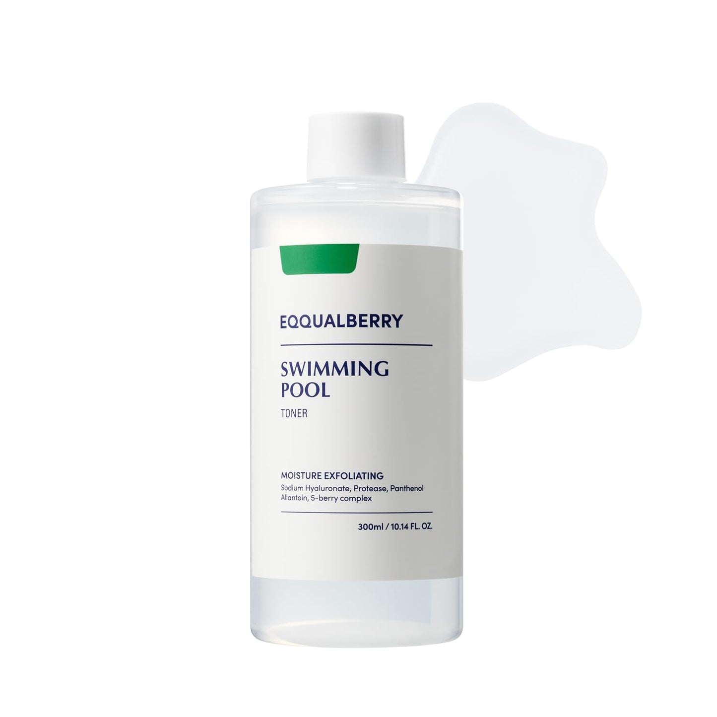 EQQUALBERRY Swimming Pool Toner - Korean Toner for Daily Exfoliating & Deep Hydration with Natural Enzyme Protease & Hyaluronic Acid
