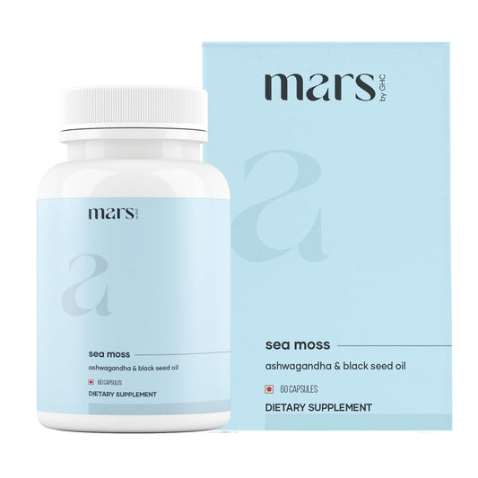 mars by GHC Mars Surge Natural Sea Moss Caps (60N) | Packed with 84 Minerals | Powered with Black Seed Oil | | Overall Well Being - Pack of 1 mars by GHCBuy Supplements Australia