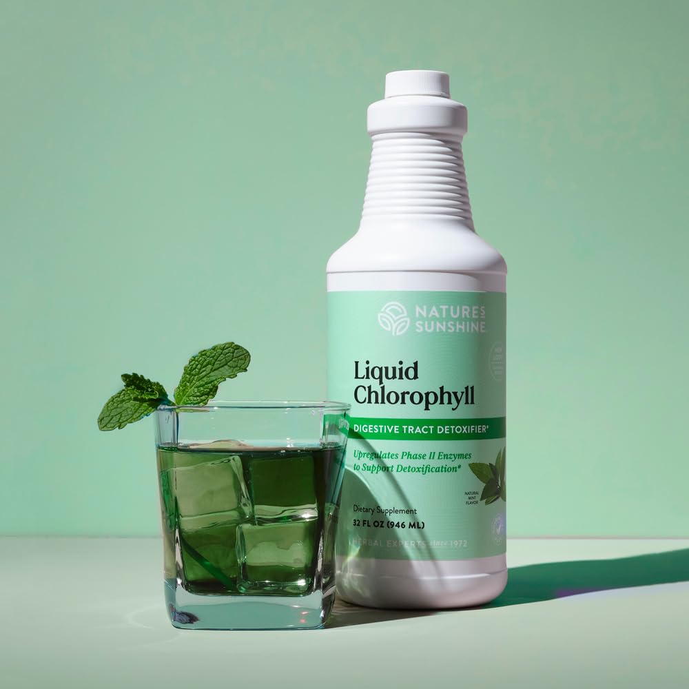 Nature's Sunshine Liquid Chlorophyll Extra Strength - Immunity Support, Detox & Cleanse, Chlorophyll Liquid Drops with Spearmint Oil,