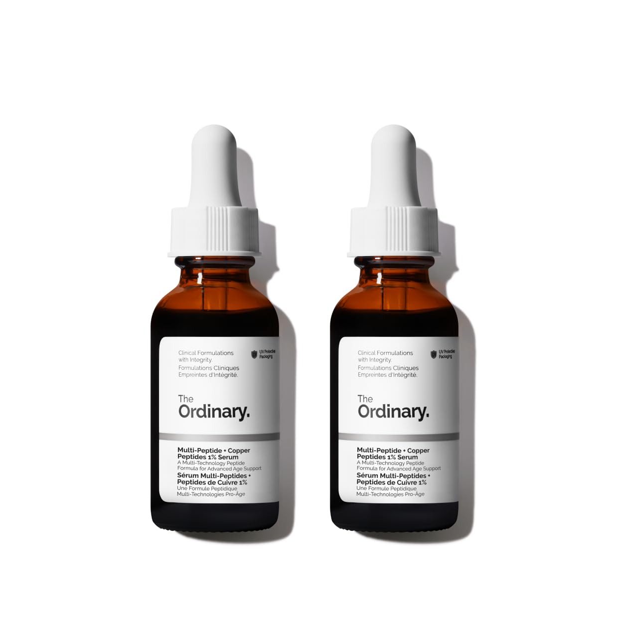 The Ordinary Multi-Peptide + Copper Peptides 1%, Anti-Aging Serum for Fine Lines and Skin Elasticity, 1 Fl Oz (Pack of 2)