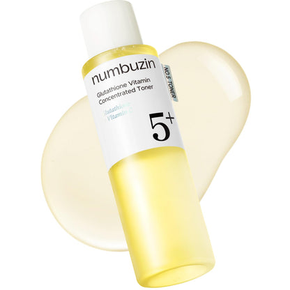 numbuzin No.5 Vitamin Boosting Essential Toner, Radiance-Boosting Vitamin Toner for Uneven & Dull Skin, Glutathione, Vitamin C, Niacinamide
