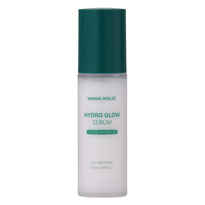 MANIA HOLIC Hydro Glow Serum, Hydrating Facial Serum for Smoother Skin, Made with 10 Hyaluronic Acids, Vitamins B,C, E, & Ceramides, Lightweight and Non-Greasy
