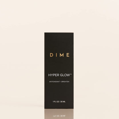 DIME Beauty Hyper Glow Vitamin C Face Serum for Dark Spots and Brightening with Ferulic Acid, Resveratrol and Hyaluronic Acid,