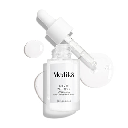 Medik8 Liquid Peptides - Multi Peptide Face Serum For Women and Men - Smooths Wrinkles and Fine Lines - Hydrating Serum - 1.0 oz