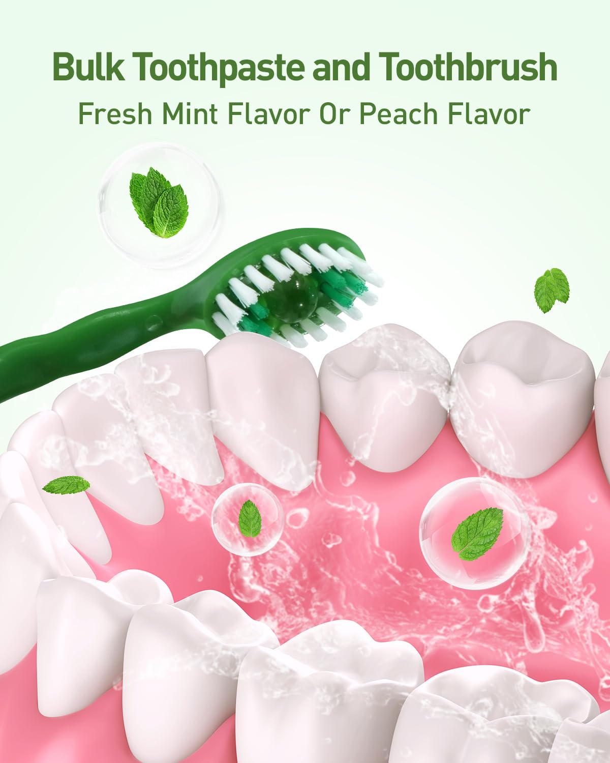 nicedae Disposable Mini Travel Toothbrush Bulk with Toothpaste 5in1 60Ct Portable Toothbrushes Set Floss Pick Tongue Scraper Cruise