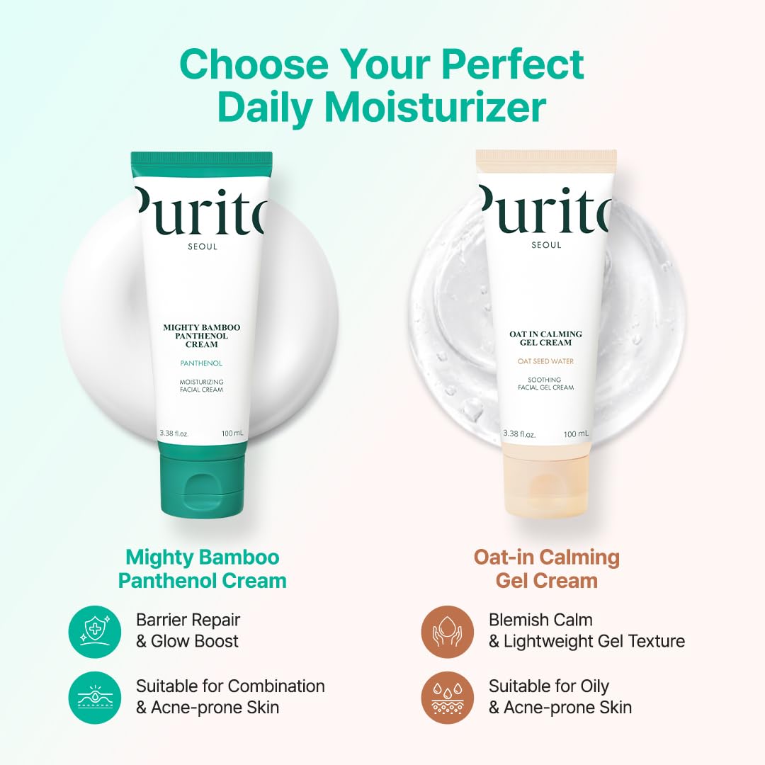 PURITO Panthenol 10% Barrier Cream | Face Moisturizer for Skin Barrier Repair | All skin types, sensitive and blemish-prone skin | Non-Comedogenic,