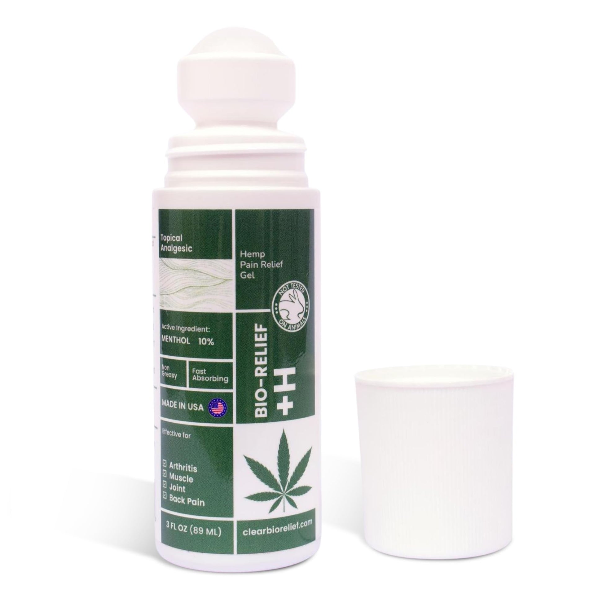 BIO-RELIEF Fast-Acting Hemp Pain Relief Roll On - Highly Effective, Cool & Topical Pain Relief Extra Strength for Arthritis, Muscle, Joint & Back – Easy Roll On Maximum Strength Scientific Solutions GlobalBuy Supplements Australia