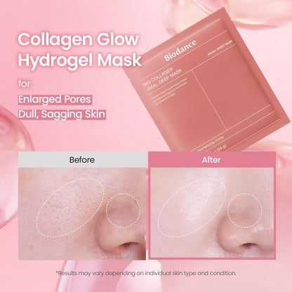 BIODANCE Bio-Collagen Real Deep Mask, Hydrating Overnight Hydrogel Face Mask, Pore Minimizing, Plumping, Elasticity Improvement, Korean Skin Care,
