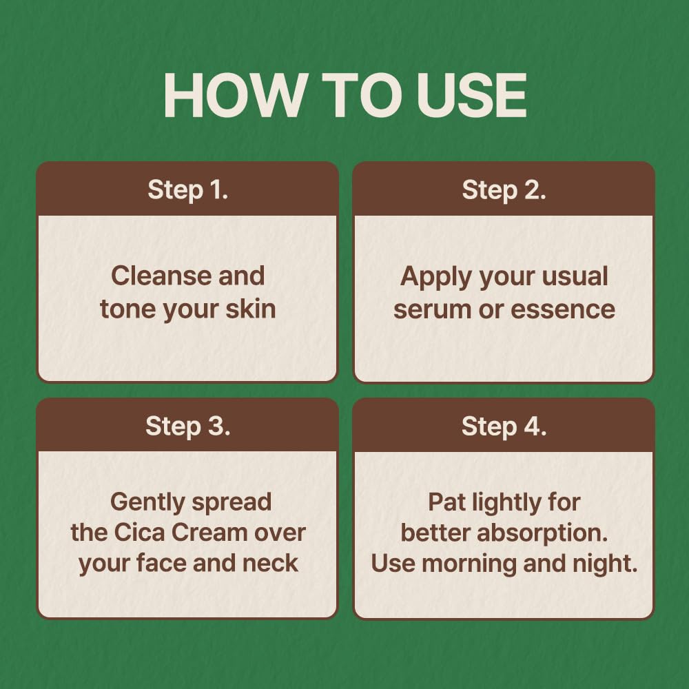 nutseline Cica Nut Calming Cream -Korean Skin Care 60ml – Moisturizing & Soothing Cooling Cream, Niacinamide 3%, Centella for Redness Relief,