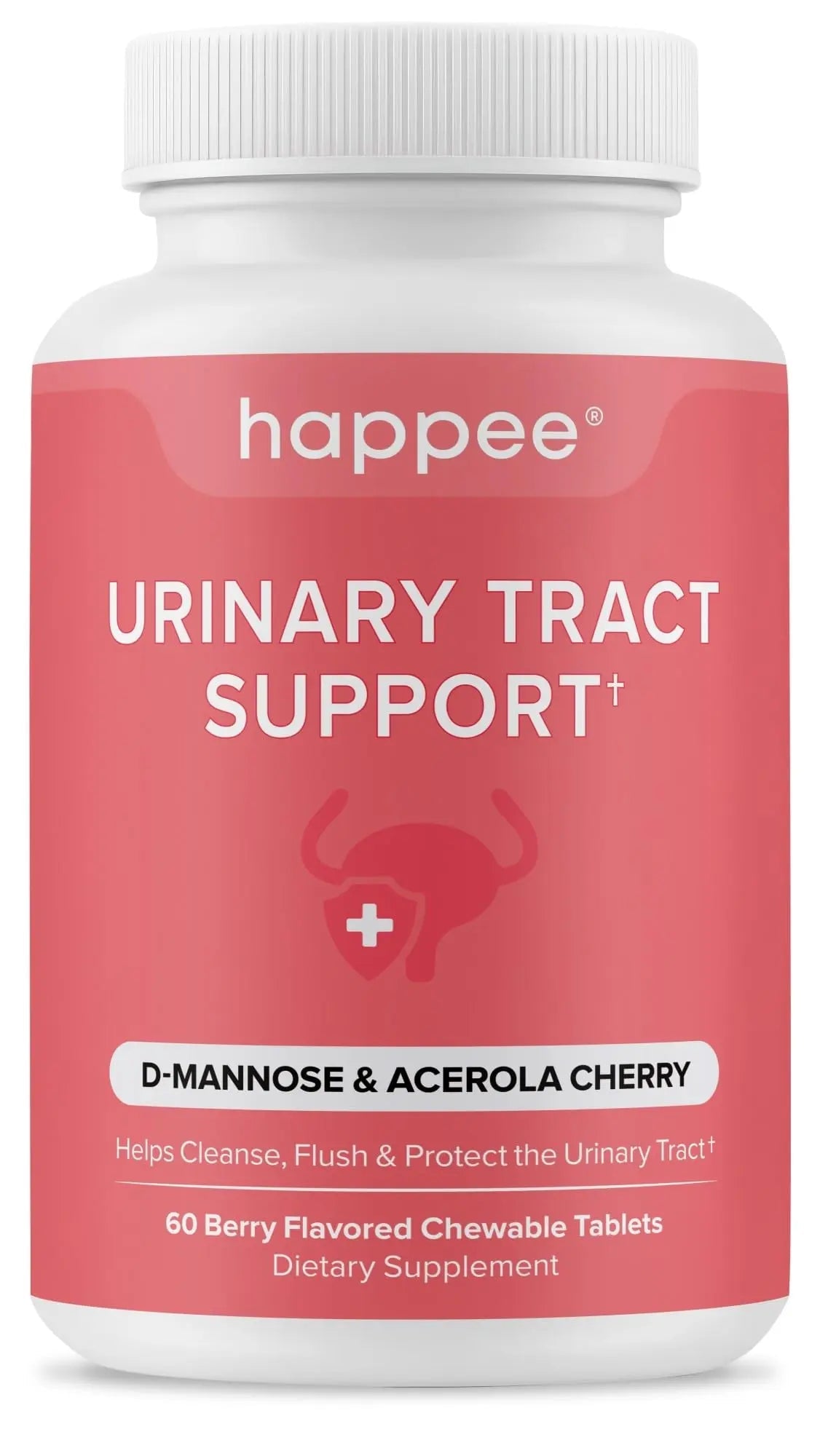 Happee Urinary Tract Health Supplement for Women & Men – Fast-Acting UTI Relief and Prevention, 500mg D-Mannose & Antioxidants, Supports Kidney and Bladder Health, Berry Flavor, 60 Chewables HappeeBuy Supplements Australia