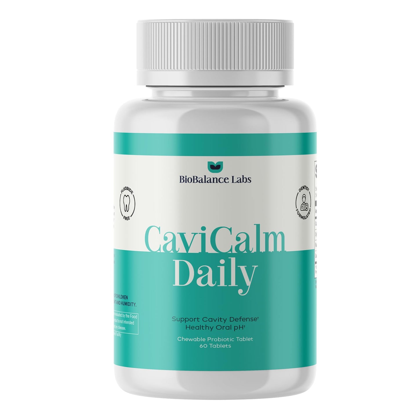 Cavity Protection Chewable Tablet - for Healthy Teeth & Gums - Fresh Breath - Nano Hydroxyapatite - Xylitol - Oral Probiotic Supplement
